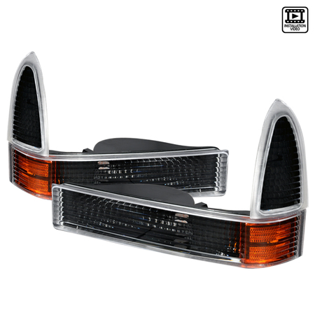 SPEC-D TUNING 99-05 Ford F250/F350 Corner Lights Black 2LC-F25099JM-RS